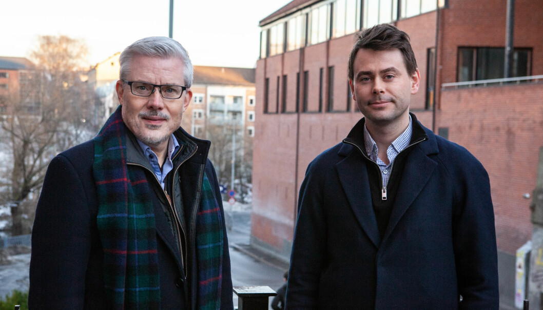 Stephan Nilsson, daglig leder (t.v.) og Torje Sunde i Abendum hadde stort utbytte av å delta i Finanstilsynets regulatoriske sandkasse.