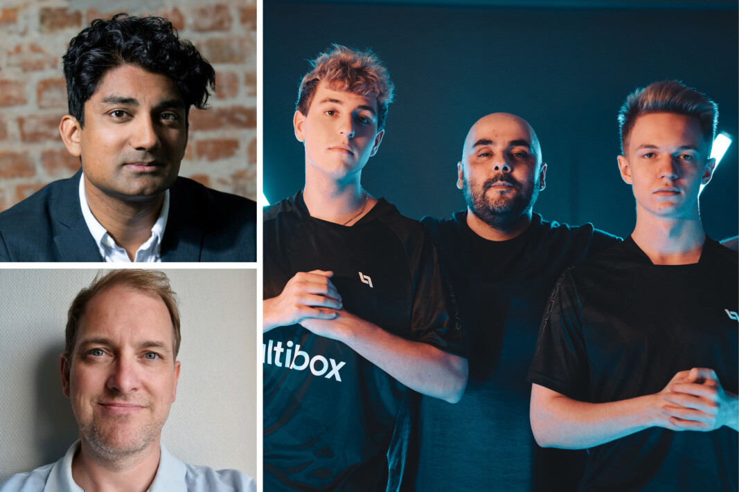 Murshid M. Ali og Harald Fredrik Ulltveit-Moe (venstre) er blant investorene i e-sport-selskapet Become Legends. Gründer Renato Mahmutagić i midten mellom influencer Jacob Wrotniak og Fortnite-europamester Iwo «Setty» Zajac. Murshid M. Ali og Harald Fredrik Ulltveit-Moe (venstre) er blant investorene i e-sport-selskapet Become Legends. Gründer Renato Mahmutagić i midten mellom influencer Jacob Wrotniak og Fortnite-europamester Iwo «Setty» Zajac.