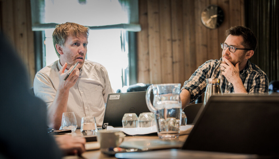 Gründerne bak Norse Feedback, Christian Moltu og Sam Nordberg. Sam Nordberg bor og jobber i USA, som medisinsk direktør. Click to add image caption Gründerne bak Norse Feedback, Christian Moltu og Sam Nordberg. Sam Nordberg bor og jobber i USA, som medisinsk direktør. Click to add image caption