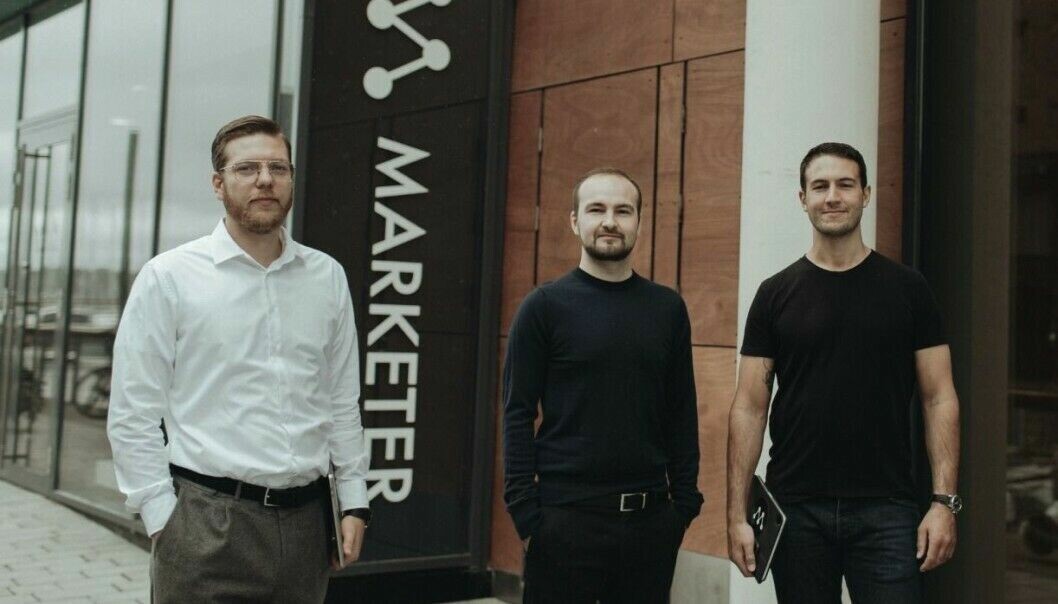 Gründerne i Marketer Jon Amdahl Martinsen, Thomas Meyer, Amir Folkestad Habhab.