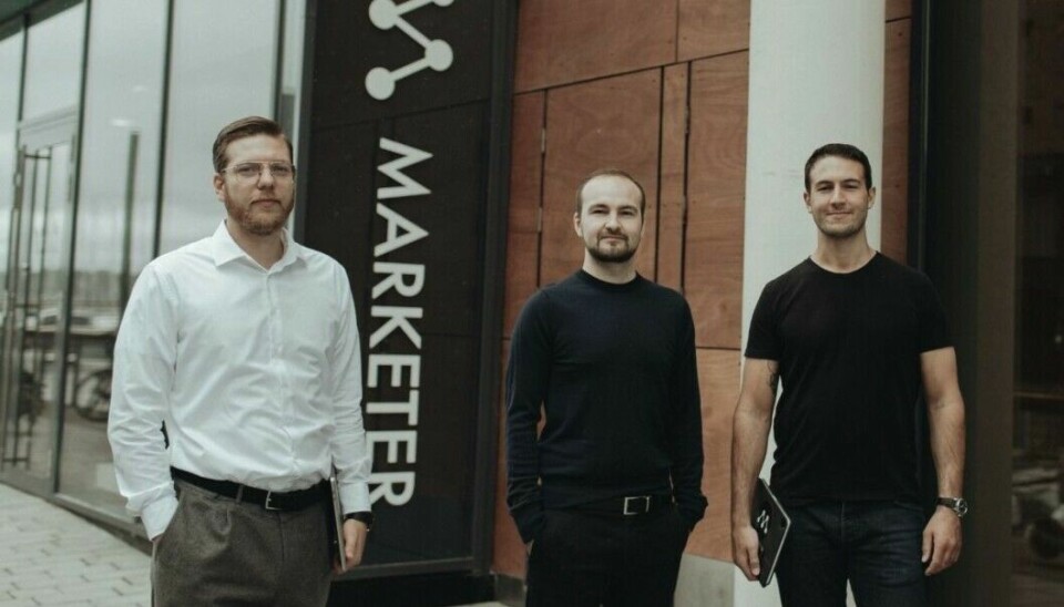 Gründerne i Marketer Jon Amdahl Martinsen, Thomas Meyer, Amir Folkestad Habhab.