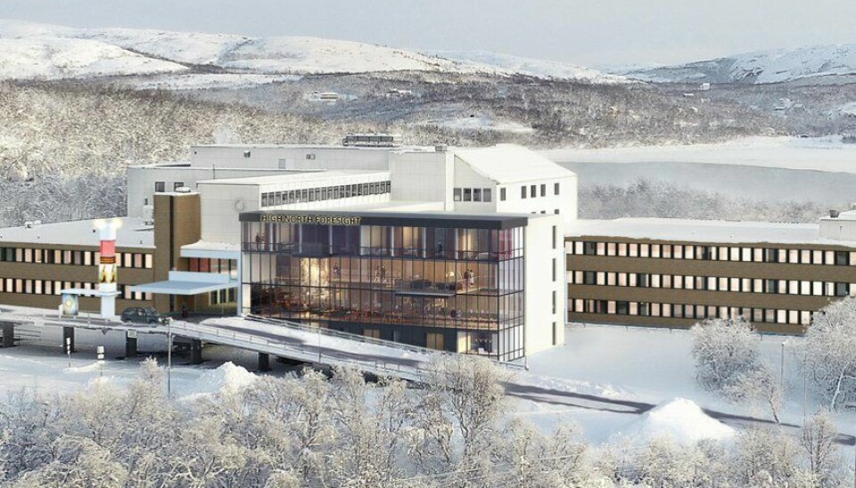 Slik ser man for seg det nye senteret for utdanning og entreprenørskap i det gamle sykehusbygget i Kirkenes.