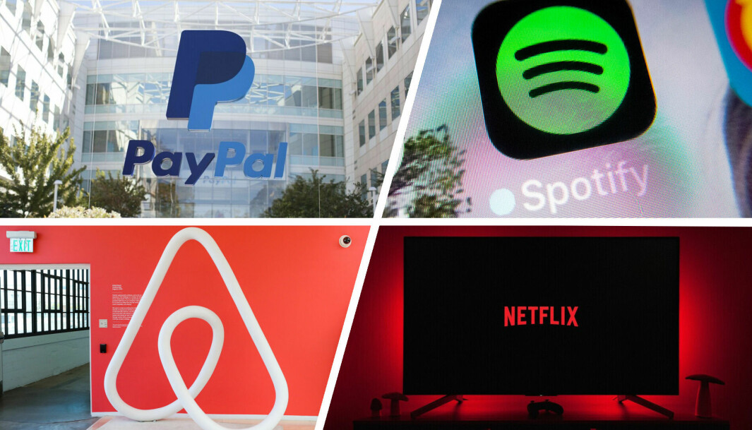 Paypal, Spotify, AirBnB og Netflix er fire av den uendelig lange listen av selskaper som sier 