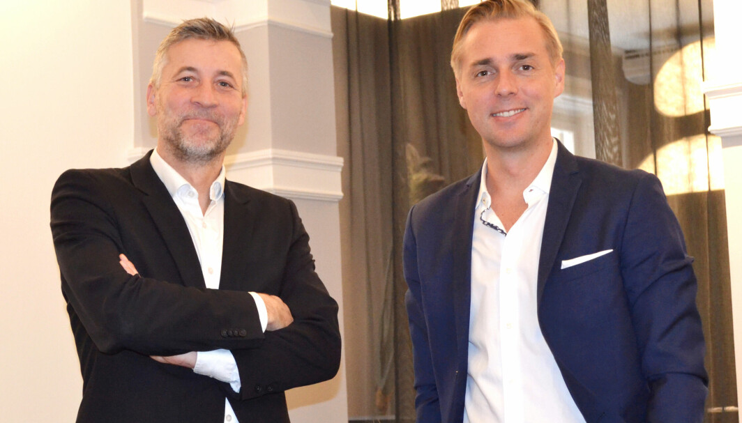 Investeringssjef i Schibsted, Pontus Ogebjer og CEO i Savr, Daniel Aarenstrup.