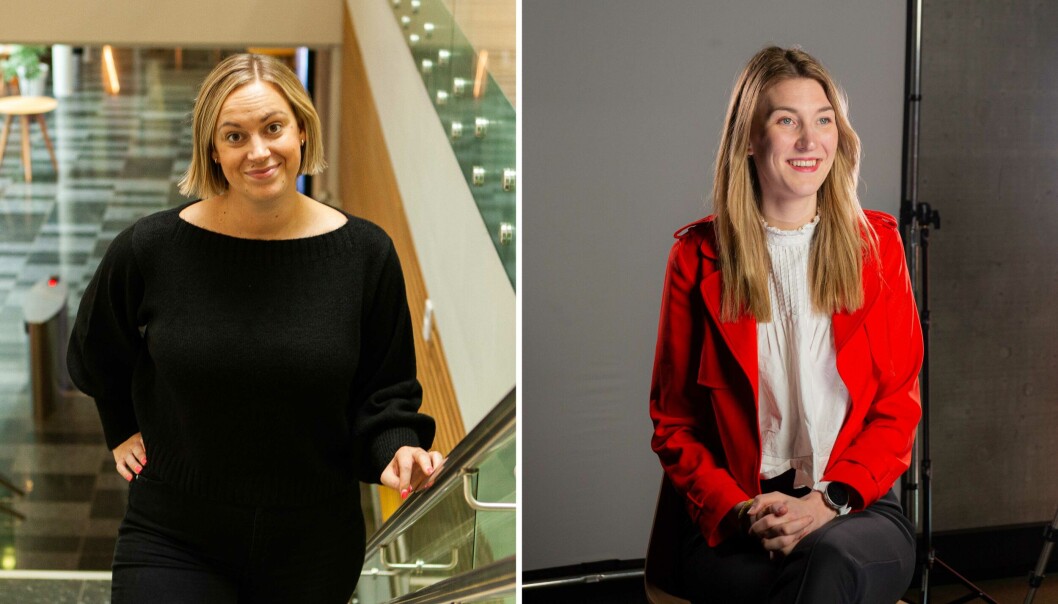 For både Stine Sofe Grindheim i Dealflow, t.v. og Amalie Holt i Folkeinvest har har 2022 begynt bedre enn rekordåret i fjor. Emisjonsvolumet hittil i år ligger klart over fjoråret For både Stine Sofe Grindheim i Dealflow, t.v. og Amalie Holt i Folkeinvest har har 2022 begynt bedre enn rekordåret i fjor. Emisjonsvolumet hittil i år ligger klart over fjoråret
