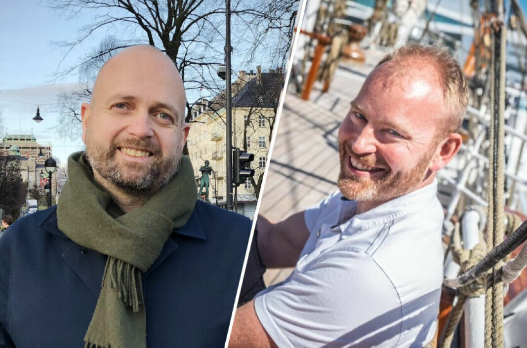 Medgründer Jan Åge Skaathun i Quantfolio og Halvor Lande, adm. direktør Aprila.
