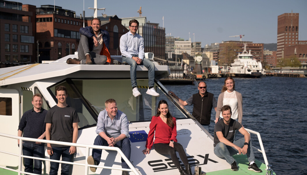 Teamet i SES-X Marine Technologies på Aker Brygge. Teamet i SES-X Marine Technologies på Aker Brygge.
