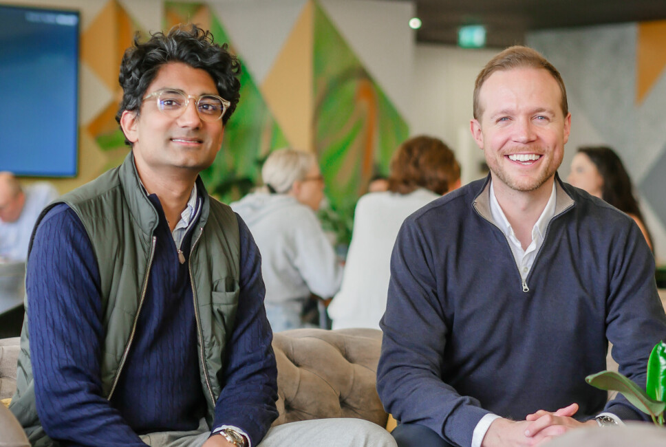 Murshid Ali og Petter S. Berge har etablert Skyfri, et selskap som skal digitalisere driften og vedlikeholdet av solparker.
