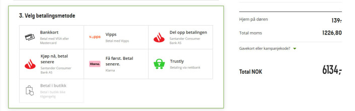 På nett tilbyr Elkjøp i dag seks forskjellige betalingsmåter ved hjelp av Adyen. På nett tilbyr Elkjøp i dag seks forskjellige betalingsmåter ved hjelp av Adyen.