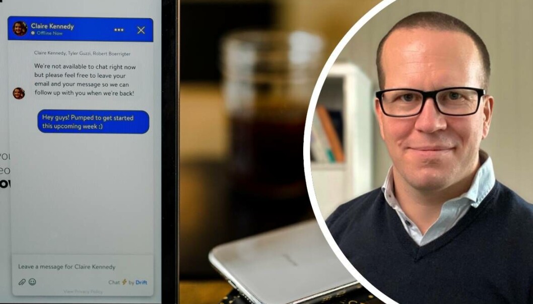 Eivind Jonassen, gründer og daglig leder i Omnicus, har lite til overs for chatbots. Eivind Jonassen, gründer og daglig leder i Omnicus, har lite til overs for chatbots.