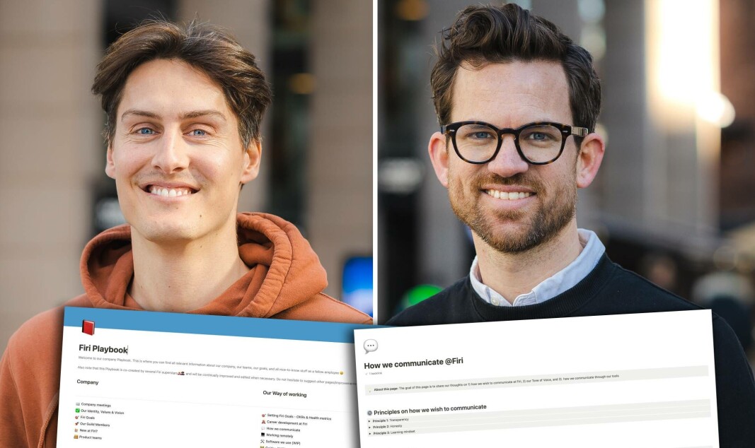Carl Ellingsen, leder for forretningsutvikling, og COO Marius Blaker Høgevold i det hurtigvoksende kryptoselskapet Firi forteller om deres hybridløsning og hvilke krav som stilles, nedfelt i en intern håndbok. Carl Ellingsen, leder for forretningsutvikling, og COO Marius Blaker Høgevold i det hurtigvoksende kryptoselskapet Firi forteller om deres hybridløsning og hvilke krav som stilles, nedfelt i en intern håndbok.