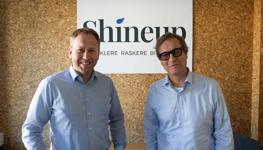 Gründer Morten Kroslid og daglig leder Marcus Pran i Shineup.