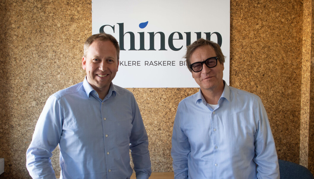 Gründer Morten Kroslid og daglig leder Marcus Pran i Shineup. Gründer Morten Kroslid og daglig leder Marcus Pran i Shineup.