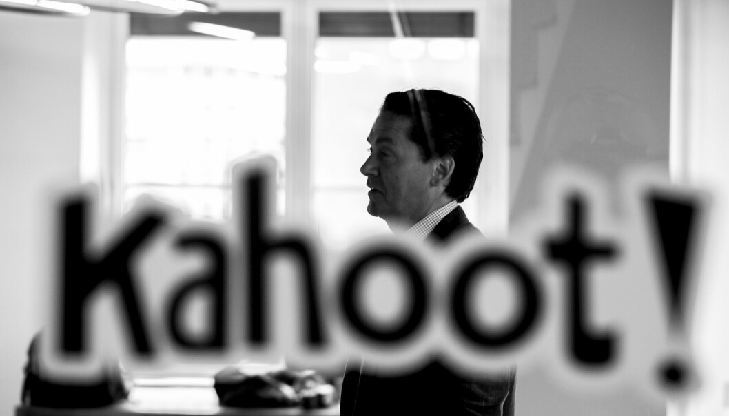 Styreleder Eilert Hanoa i Kahoot. Styreleder Eilert Hanoa i Kahoot.
