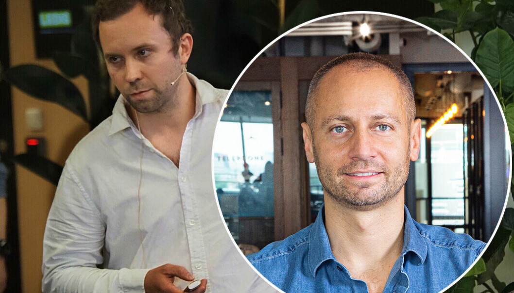Two-sjef Andreas Mjelde (t.v) og Yapily-gründer Stefano Vaccino. Two-sjef Andreas Mjelde (t.v) og Yapily-gründer Stefano Vaccino.