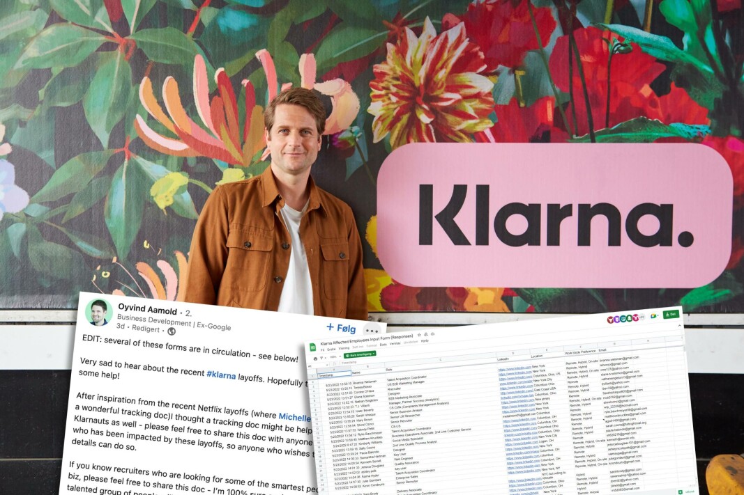 Klarna-sjef Sebastian Siemiatkowski så seg nødt til å kutte staben med 10 prosent nylig. Klarna-sjef Sebastian Siemiatkowski så seg nødt til å kutte staben med 10 prosent nylig.