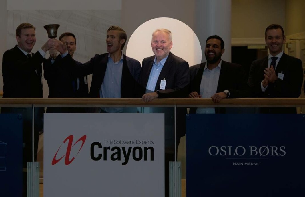 Jens Rugseth, her ved børsnoteringen av Crayon i 2017. Jens Rugseth, her ved børsnoteringen av Crayon i 2017.