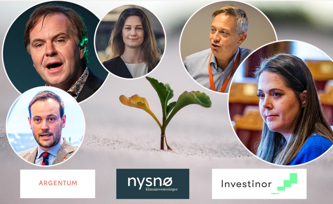 Fra nede til venstre: Frps Sivert Bjørnstad, Venstres Alfred Bjørlo, Ellen Amalie Vold i NCVA, styreleder Carl-Christian Agerup og Høyres Lene Westergaard-Halle. Fra nede til venstre: Frps Sivert Bjørnstad, Venstres Alfred Bjørlo, Ellen Amalie Vold i NCVA, styreleder Carl-Christian Agerup og Høyres Lene Westergaard-Halle.