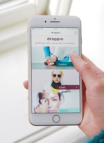 Slik så appen til Droppin ut. Slik så appen til Droppin ut.
