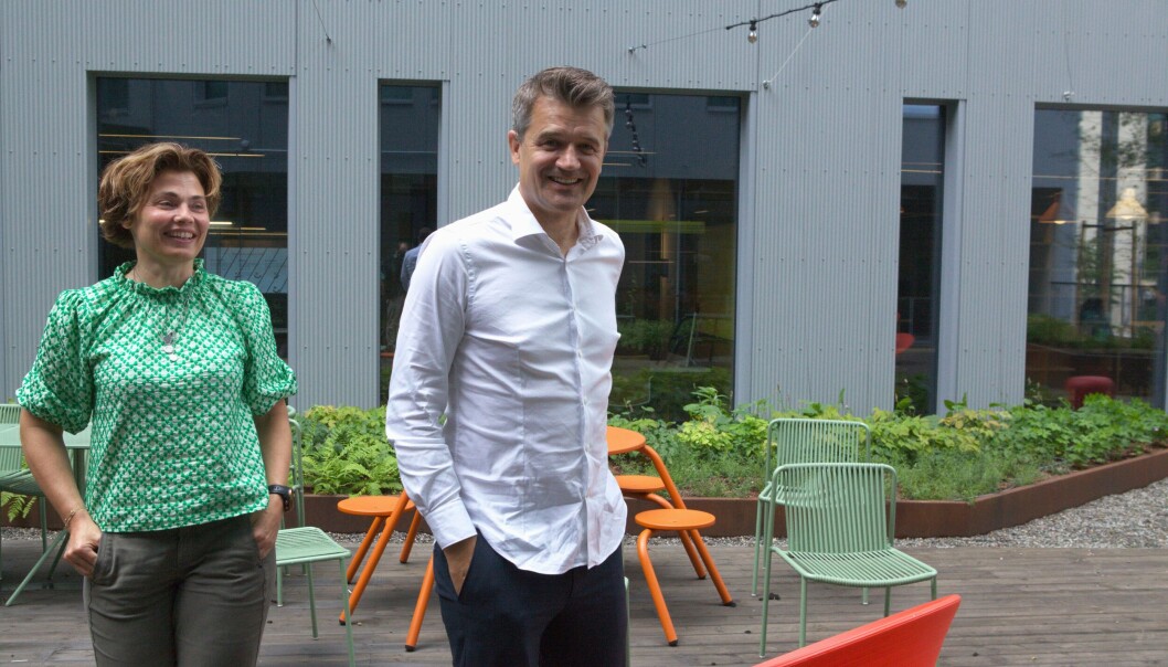 Finansdirektør Merete Svingen og Vipps-sjef Rune Garborg Finansdirektør Merete Svingen og Vipps-sjef Rune Garborg