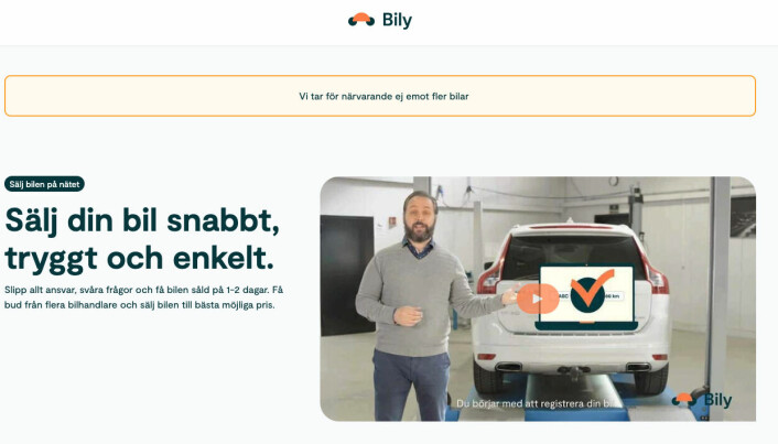 Dette møter svenske bruktbil-selgere på Bily nå.