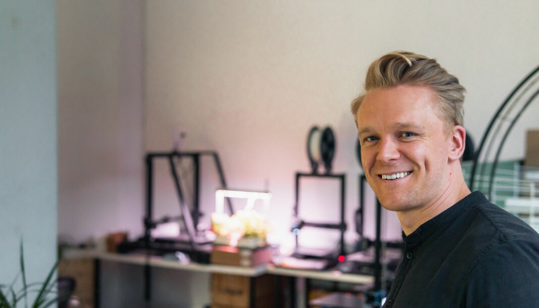 – Det er en tøff tid å være hardware-startup i, spesielt når du er liten og sårbar for de store svingningene som skjer, sier Didrik Dimmen, daglig leder i Auk Eco. – Det er en tøff tid å være hardware-startup i, spesielt når du er liten og sårbar for de store svingningene som skjer, sier Didrik Dimmen, daglig leder i Auk Eco.