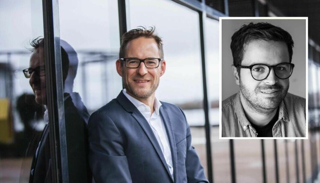 Sigicat-sjef Asgeir Hattel (store bildet) rekrutterer sin nye teknologidirektør Mite Mitreski fra Klarna. Sigicat-sjef Asgeir Hattel (store bildet) rekrutterer sin nye teknologidirektør Mite Mitreski fra Klarna.
