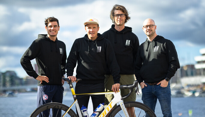 Gustav Iden, Kristian Blummenfelt, Olav Aleksander Bu og Roger Holthe Olsen. Gustav Iden, Kristian Blummenfelt, Olav Aleksander Bu og Roger Holthe Olsen.