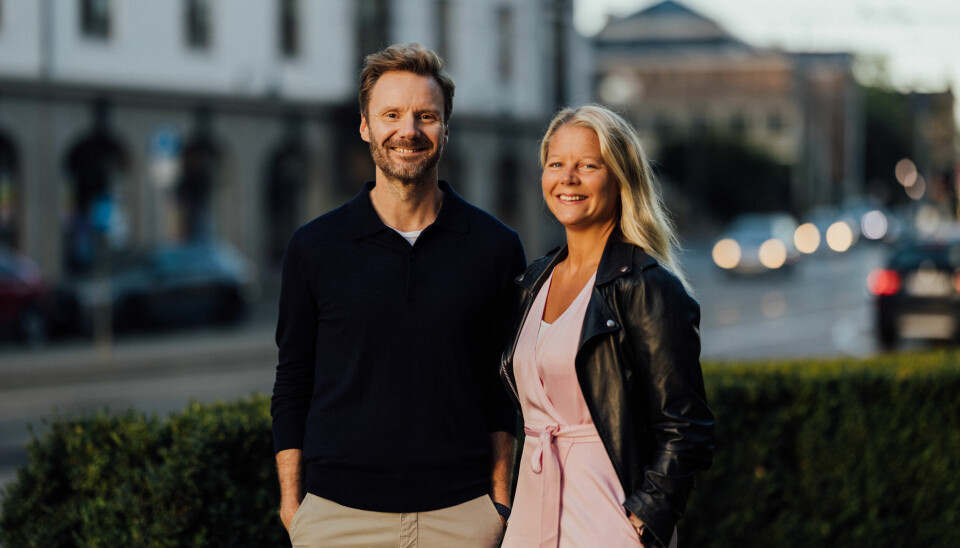 Trygve Håkedal konserndirektør digital i Storebrand og Emma Tryti, daglig leder i Kron