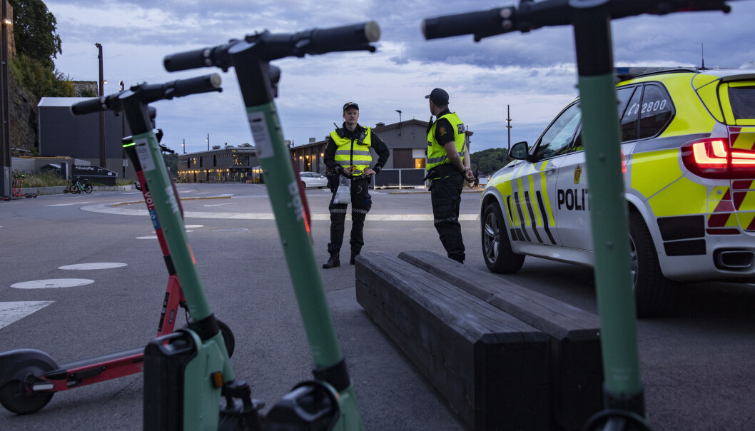 Politiet avholdt promillekontroll av førere på elsparkesykler i Oslo sentrum i sommer. Politiet avholdt promillekontroll av førere på elsparkesykler i Oslo sentrum i sommer.