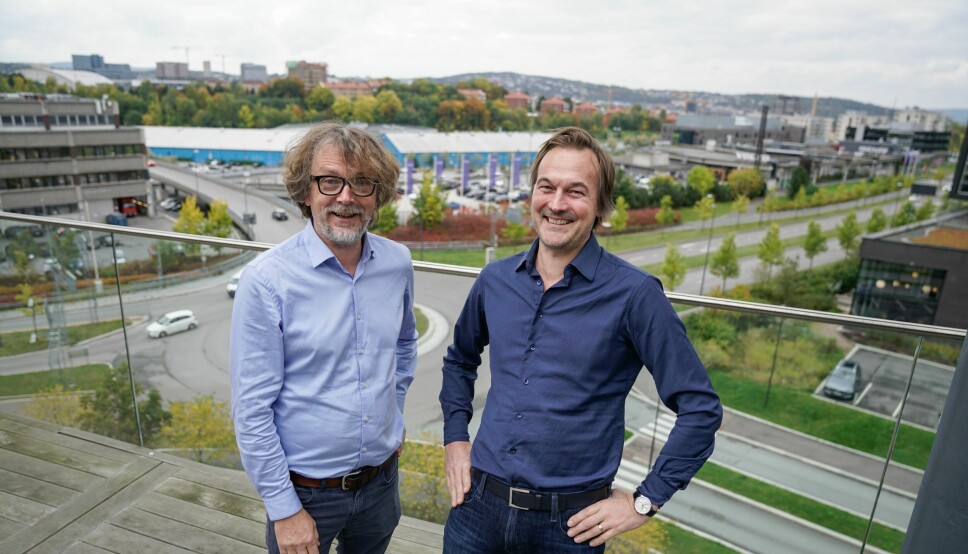 Jon Reidar Hammerfjeld er daglig leder i Publishlab og Jan Thoresen er styreleder i samme selskap.
