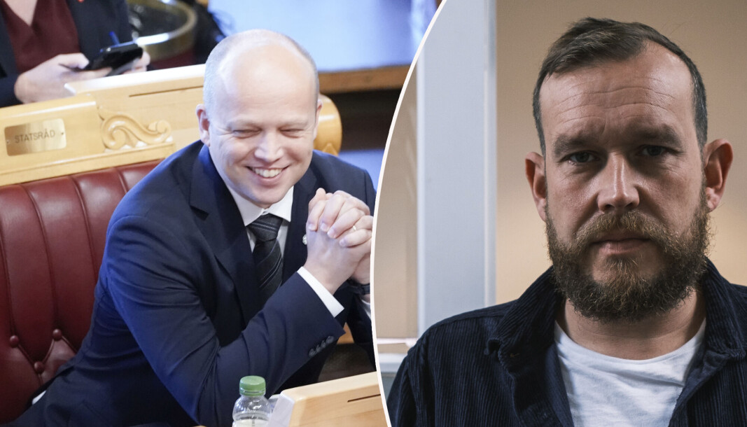 Finansminister Trygve Slagsvold Vedum og kronikkforfatter Jørn Haukøy (innfelt) Finansminister Trygve Slagsvold Vedum og kronikkforfatter Jørn Haukøy (innfelt)