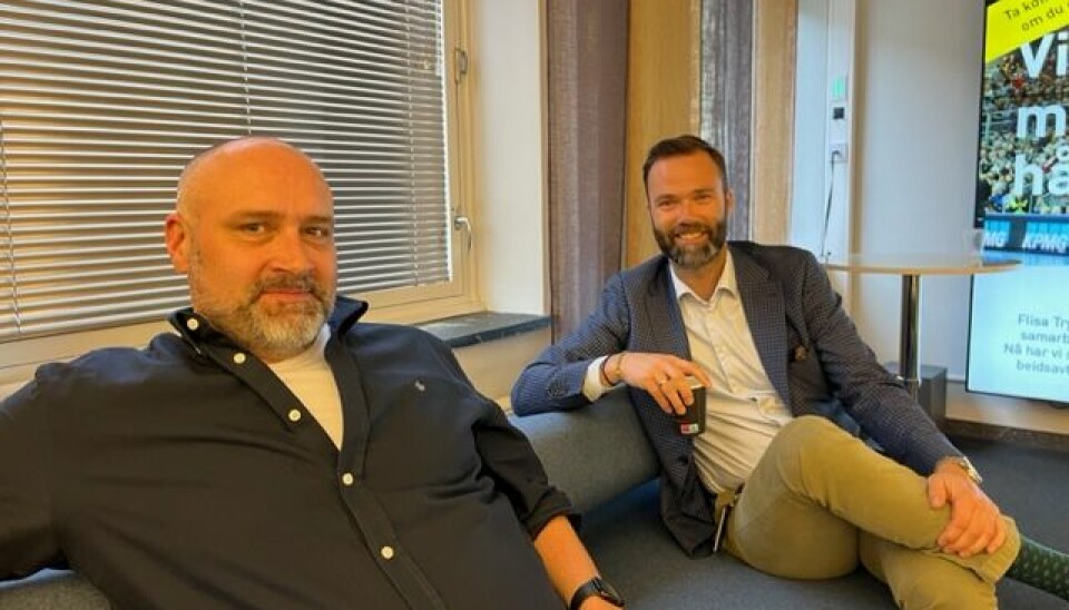 Direktør for teknologi og innovasjon i Stian Nilsen og administrerende direktør Magne Nordgård i Hamar Media
