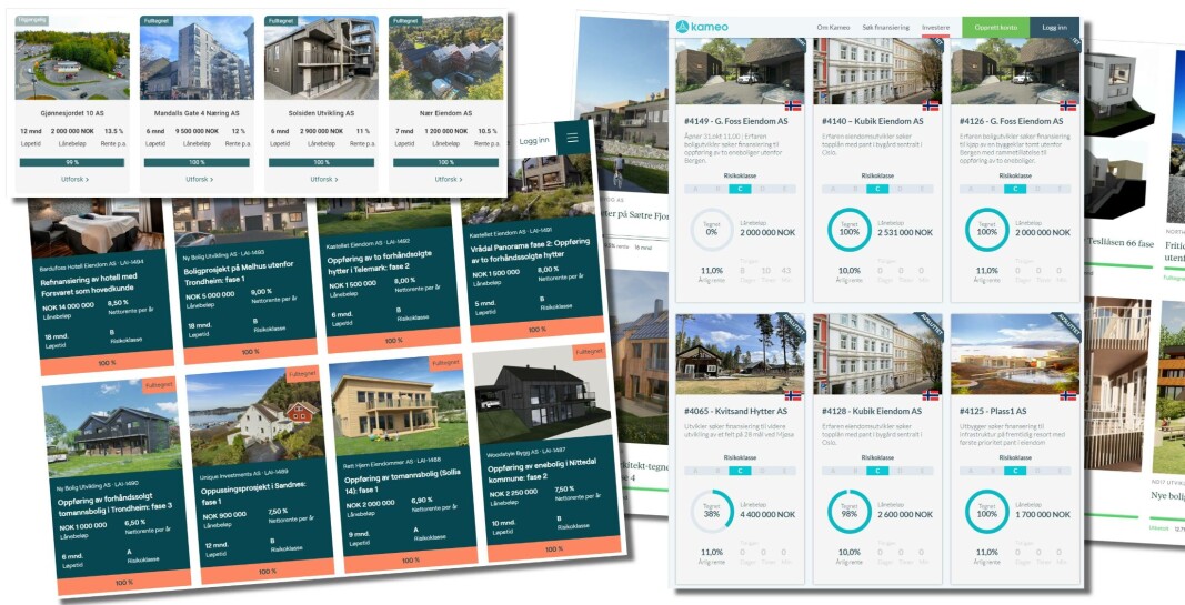 Det har ikke manglet på lånetilbud fra folkefinansieringsselskapene Fundingpartner, Kameo, Monio og Oblinor Det har ikke manglet på lånetilbud fra folkefinansieringsselskapene Fundingpartner, Kameo, Monio og Oblinor