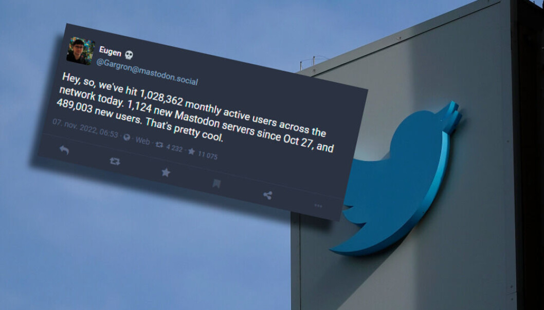 Twitter-bråket er musikk i ørene til Mastadon. Twitter-bråket er musikk i ørene til Mastadon.