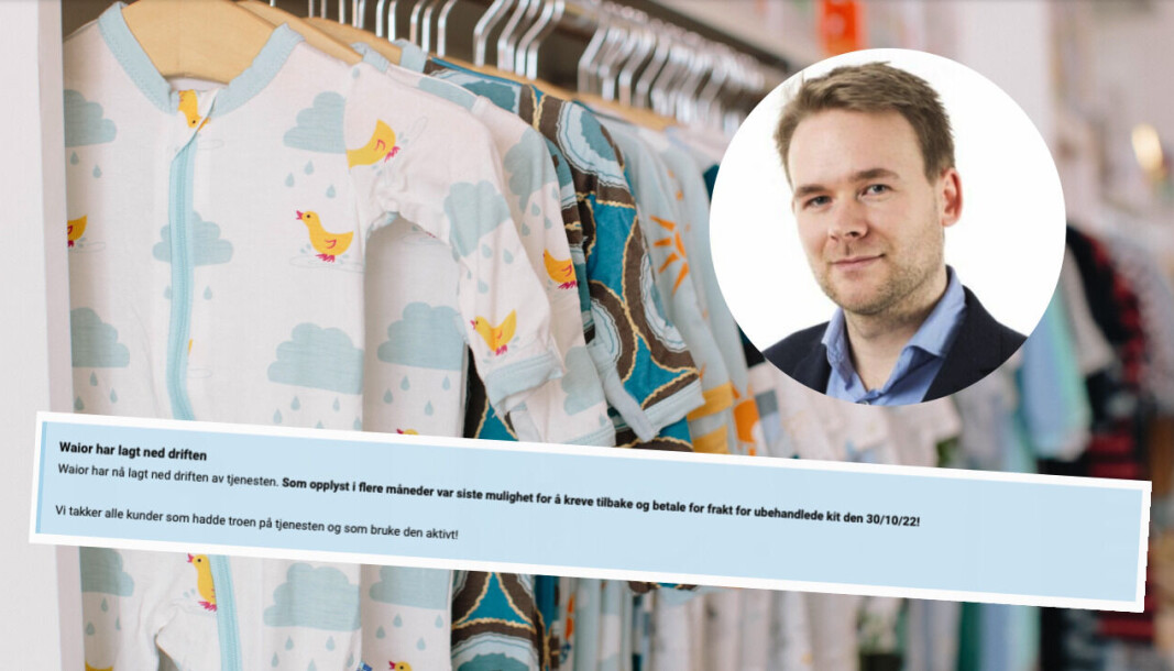 Patrick Skou (avbildet) lanserte sin første abonnementstjeneste for barneklær i 2018. På laget hadde han pappa Rune Skou. På nyåret ble tjenesten lansert som Waior, men nå er hele butikken stengt på ubestemt tid. Gründeren er heller ikke lenger involvert i selskapet. Patrick Skou (avbildet) lanserte sin første abonnementstjeneste for barneklær i 2018. På laget hadde han pappa Rune Skou. På nyåret ble tjenesten lansert som Waior, men nå er hele butikken stengt på ubestemt tid. Gründeren er heller ikke lenger involvert i selskapet.
