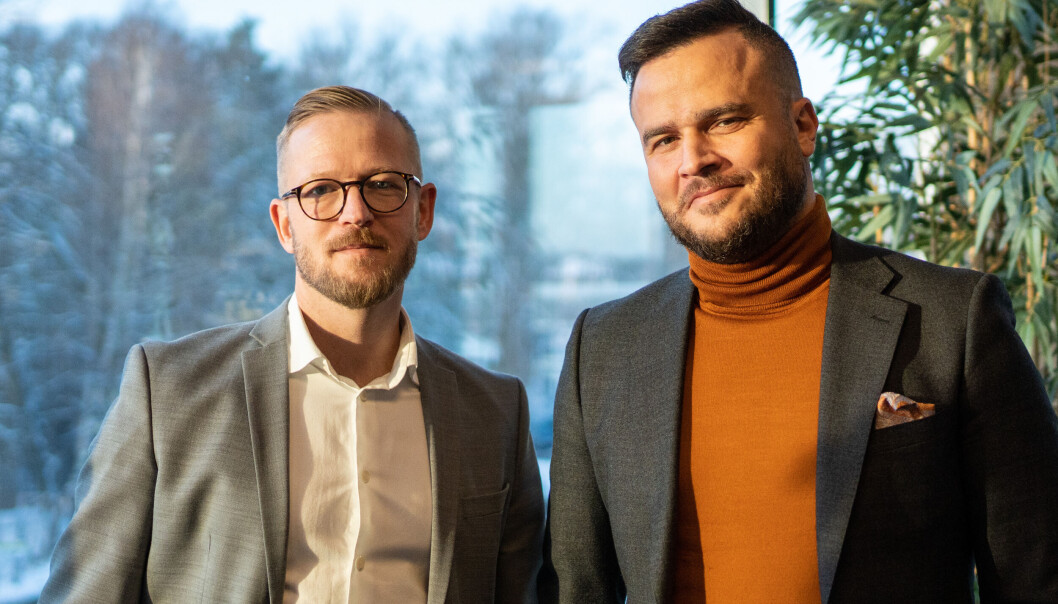 Daglig leder Roderick Hristov og kommersiell leder Ahmed Krayem i The Farm Interactive,. Daglig leder Roderick Hristov og kommersiell leder Ahmed Krayem i The Farm Interactive,.