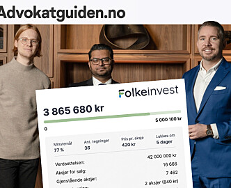 Investeringsrunden LUKKES NÅ: LegalTech-Startupen Advokatguiden.no henter 5 millioner