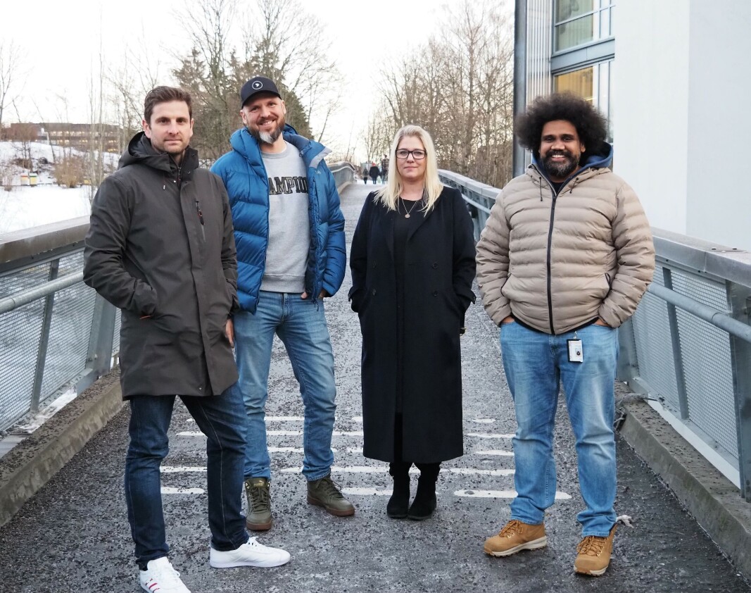 Joymo-teamet, f.v. Michael Emery (CEO), Marius Larsen (COO/CFO), Hannah Griffiths (VP of Sales) og Rajesh Balachandran (Head of Product). Joymo-teamet, f.v. Michael Emery (CEO), Marius Larsen (COO/CFO), Hannah Griffiths (VP of Sales) og Rajesh Balachandran (Head of Product).