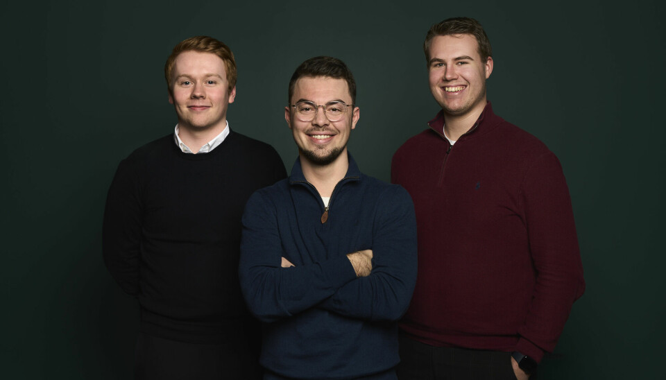 Leasi-gründerne Daniel Hansen, Marcus Balcon og Scott Bekke går siste året på masterprogrammet ved NTNUs Entreprenørskole.