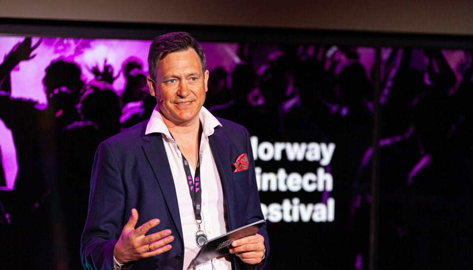 Bent Gjendem, daglig leder NCE Finance Innovation vil gjerne trekke frem på lyspunktene innen norsk fintech. Her fra åpningen av en av årets store norske nyheter - Norway Fintech Festival.