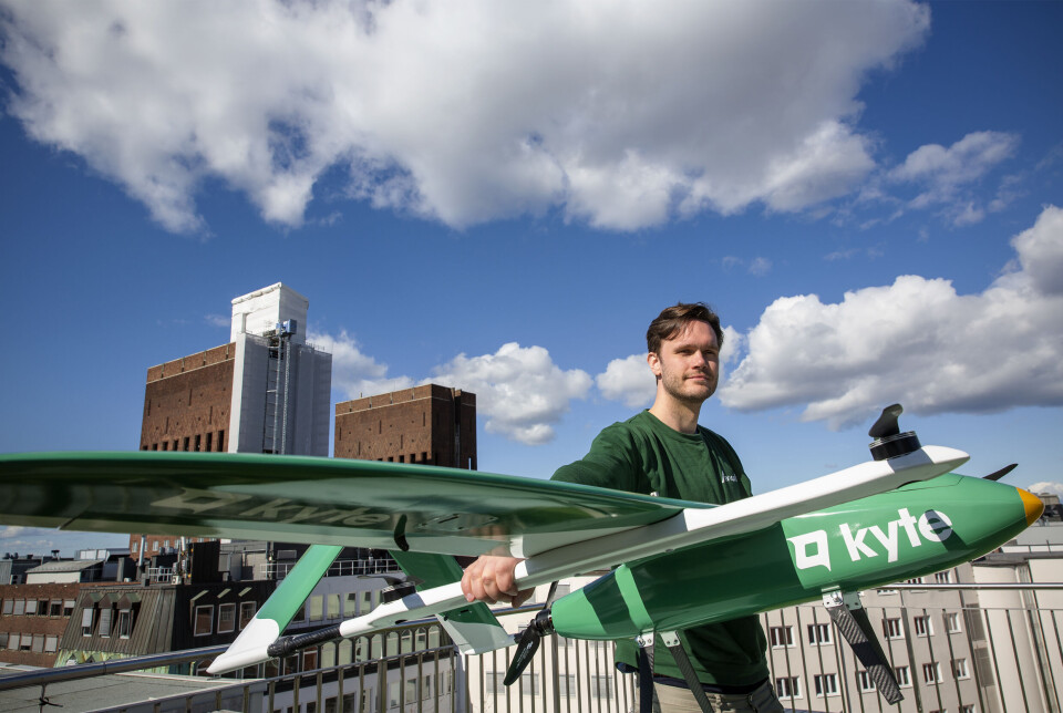 Lars Erik Fagernæs i Aviant på besøk på takterrassen til Mesh i Oslo sentrum.