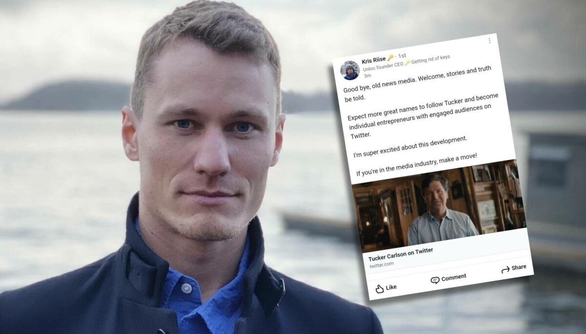 Unloc-gründeren tar oppgjør med mediene, og hyller Fox News-sparkede Tucker Carlsons overgang til Twitter