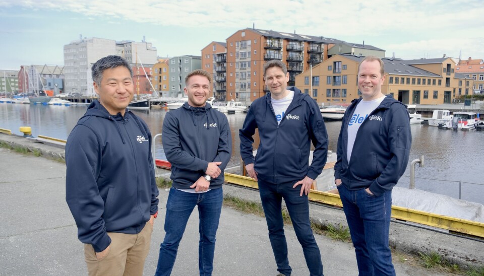 Tre gründere og én CTO. F.v. Tom Reinert Johansen, Gründer. Axel Hunter, CTO. Arnt Inge Sætern, Gründer. Kim Bjerkevoll, Gründer. Tre gründere og én CTO. F.v. Tom Reinert Johansen, Gründer. Axel Hunter, CTO. Arnt Inge Sætern, Gründer. Kim Bjerkevoll, Gründer.