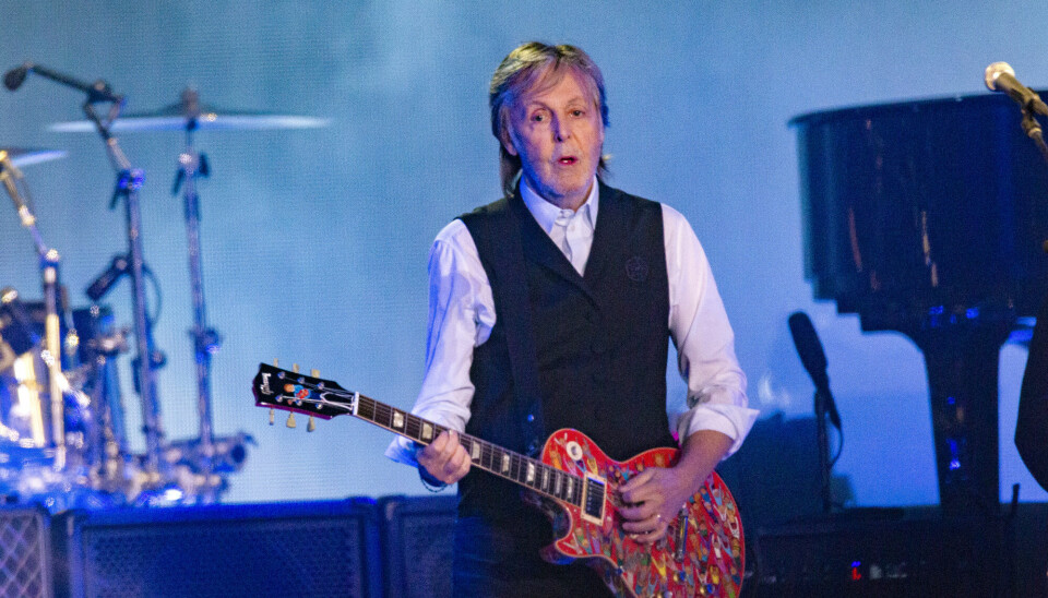 Paul McCartney under Glastonbury Festival i Somerset, England, Saturday, June 25, 2022, en uke etter hans 81-årsdag.