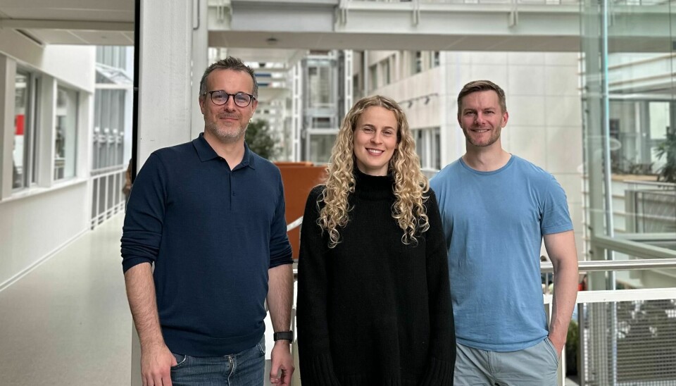 Henrik Holen (f.v.), Ulrikke Lien og Joel Wilsson er nye kolleger i Sensorita.