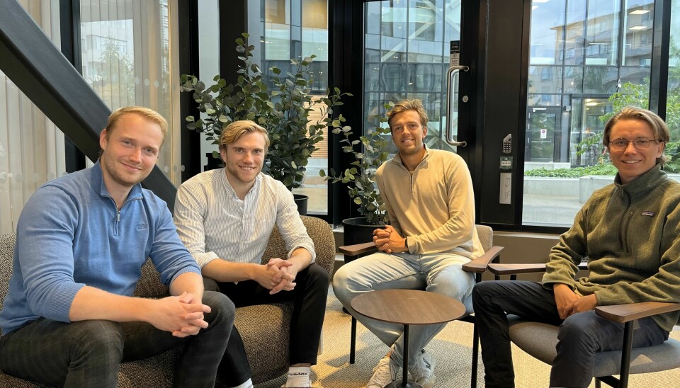 Glede-gründerne Fredrik Sørmo, Erik Kjernlie, Oliver Os og Markus Halvorsen.