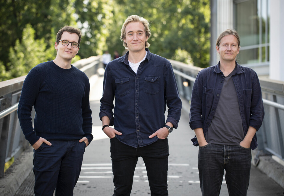 Simon Hestermann (f.v.), Christian Ringstad Schultz og David Buverud i Masterchannel.