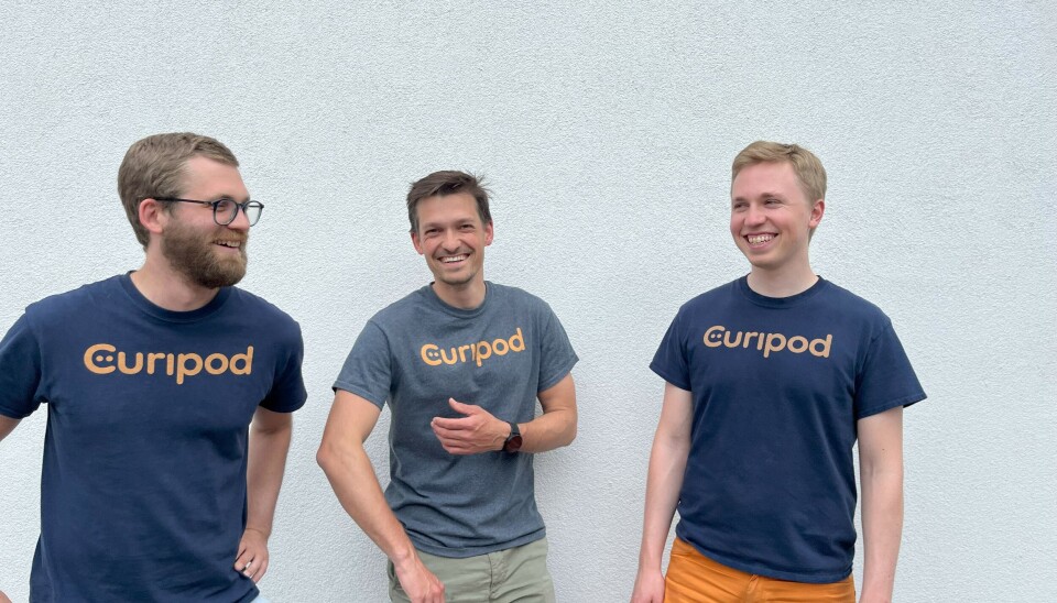 Curipod-gründerne Jens Aarre Seip, Frikk Fossan og Eirik Hernes Berre.