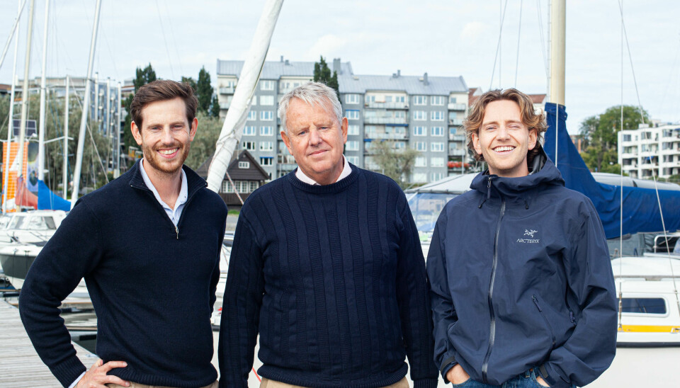 Kaj-teamet: (f. v.) Thomas Haneborg sammen med far Knut Haneborg og bror Andreas Haneborg er alle lidenskapelig opptatt av sjøen.